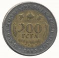 Западная Африка 200 франков 2005 год