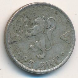 Норвегия 25 эре 1914 год