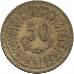 Тунис 50 миллимов 1960 год 