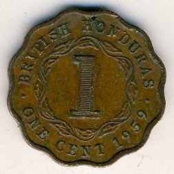 Британский Гондурас 1 цент 1959 год