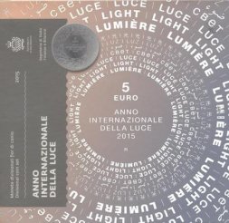 Набор из 9 евромонет Сан-Марино 2015 год -  Международный Год света (в буклете)