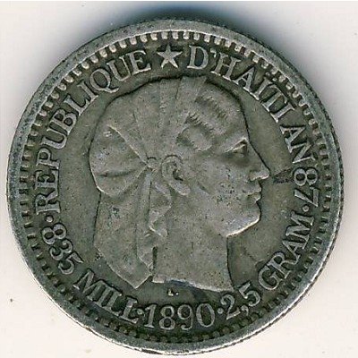 Гаити 10 сантимов 1890 год