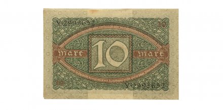 Веймарская республика 10 марок 1920 год - XF