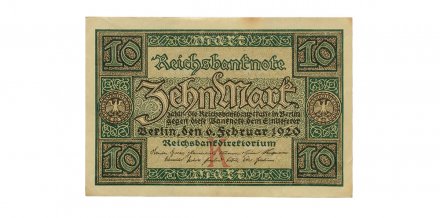 Веймарская республика 10 марок 1920 год - XF