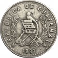 Гватемала 25 сентаво 1987 год
