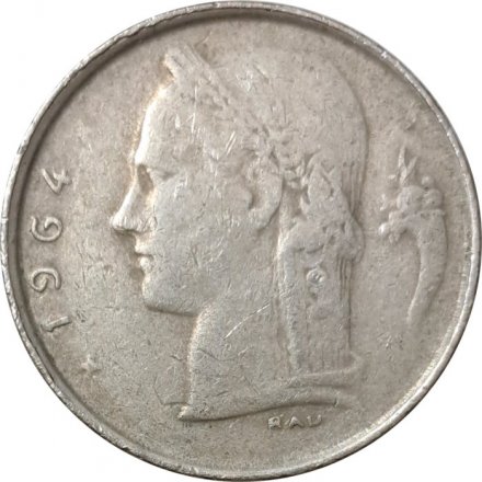 Бельгия 1 франк 1964 год BELGIE