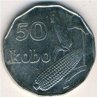 Монета Нигерия 50 кобо 1991 год