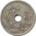 Бельгия 5 сантимов 1910 год BELGIQUE