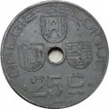 Бельгия 25 сантимов 1945 год BELGIE-BELGIQUE