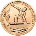 США 1 доллар 2022 год - Американские инновации - Вермонт - Сноубординг (D)
