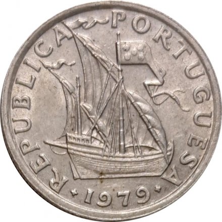 Португалия 2,5 эскудо 1979 год - Парусник