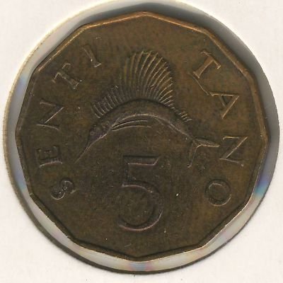Танзания 5 сенти 1973 год