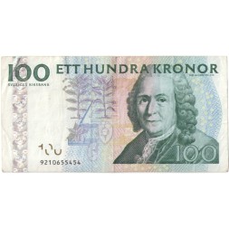 Швеция 100 крон 2009 год - Карл Линней VF