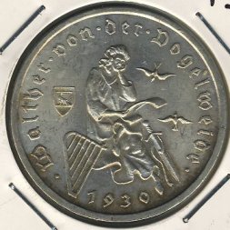 Веймарская республика 3 рейхсмарки 1930 год