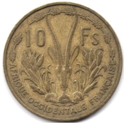Монета Французская Западная Африка 10 франков 1956 год
