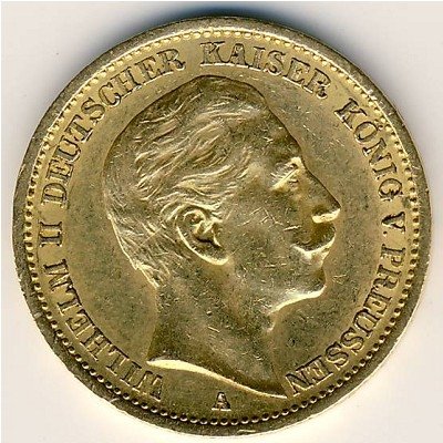 Пруссия 20 марок 1907 год