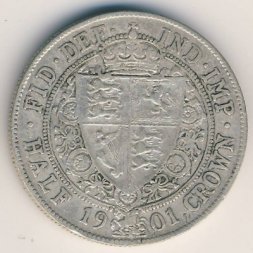 Великобритания 1/2 кроны 1901 год