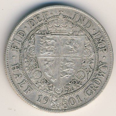 Великобритания 1/2 кроны 1901 год