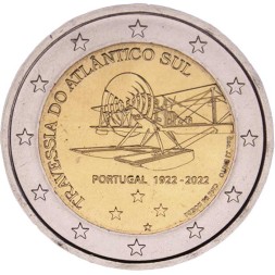 Португалия 2 евро 2022 год - 100 лет первому перелёту Южной Атлантики