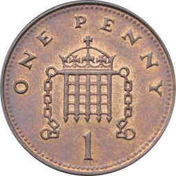 Великобритания 1 пенни 2001 год - Герса