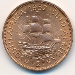 ЮАР 1/2 пенни 1952 год