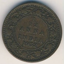 Британская Индия 1/12 анны 1932 год