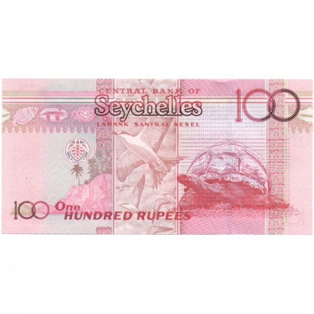 Сейшельские острова 100 рупий 2011 год - Черепаха Альдабра UNC
