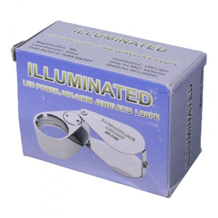 Лупа illuminated складная увеличительная 30Х MG21007 