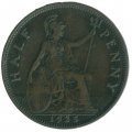 Великобритания 1/2 пенни 1925 год