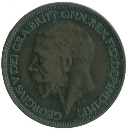 Великобритания 1/2 пенни 1925 год