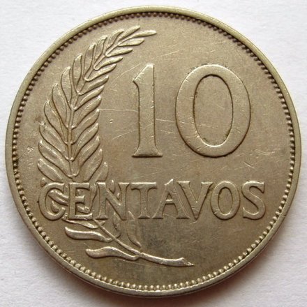 Перу 10 сентаво 1940 год