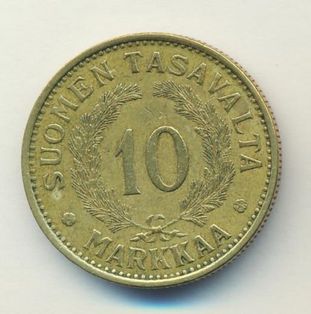Финляндия 10 марок 1936 год - Герб