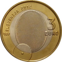 Словения 3 евро 2012 год - 100 лет первой олимпийской медали Словении