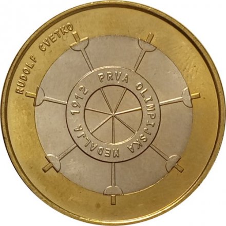 Словения 3 евро 2012 год - 100 лет первой олимпийской медали Словении