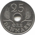 Дания 25 эре 1970 год - Король Фредерик IX
