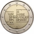 Германия 2 евро 2025 год - 35 лет объединению Германии (F)