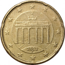 Германия 20 евроцентов 2002 год (F)