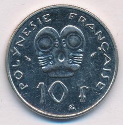 Французская Полинезия 10 франков 1986 год