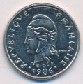 Французская Полинезия 10 франков 1986 год