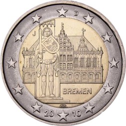 Германия 2 евро 2010 год - Бремен