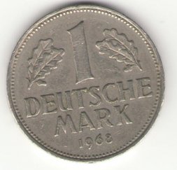 ФРГ 1 марка 1968 год (D)