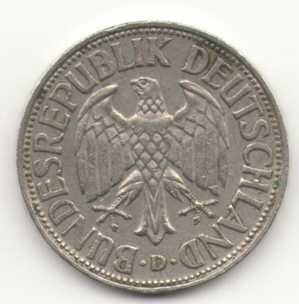 ФРГ 1 марка 1968 год (D)