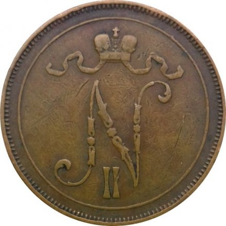 Финляндия 10 пенни 1907 год