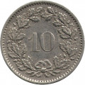 Швейцария 10 раппенов 1974 год