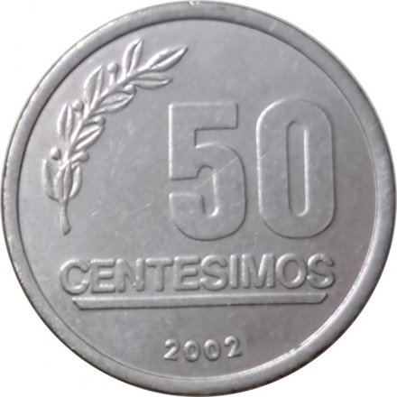 Уругвай 50 сентесимо 2002 год - Хосе Артигас