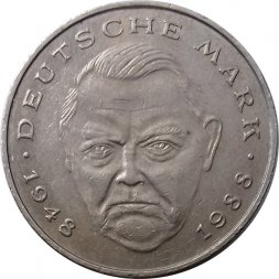 ФРГ 2 марки 1994 год - Людвиг Эрхард, 40 лет Федеративной Республике (1948-1988) (A)