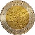 Финляндия 5 евро 2007 год - 90 лет независимости
