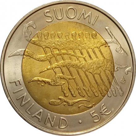 Финляндия 5 евро 2007 год - 90 лет независимости