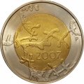 Финляндия 5 евро 2007 год - 90 лет независимости