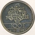 Франция 100 франков 1988 год